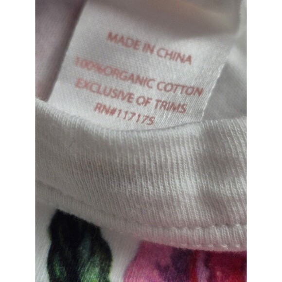 Pink elephant organic cotton floral pjs size 2T - Picture 5 of 5